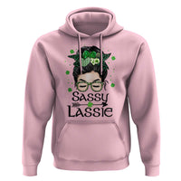 Lucky Sassy Lassie Messy Bun Hoodie Funny St Patricks Day