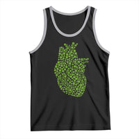 Lucky Shamrocks Heart Tank Top Anatomical Anatomy St Patrick's Day