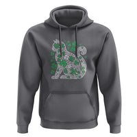Irish Shamrock Cat Graphic Hoodie Saint Patrick Day for Cat Lovers