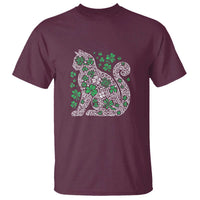 Irish Shamrock Cat Graphic T Shirt Saint Patrick Day for Cat Lovers