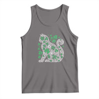 Irish Shamrock Cat Graphic Tank Top Saint Patrick Day for Cat Lovers