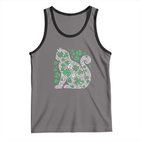 Irish Shamrock Cat Graphic Tank Top Saint Patrick Day for Cat Lovers