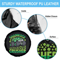 Funny Shamrock Crusher Monster Truck Spare Tire Cover Happy St Patricks Day Boys