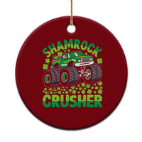 Funny Shamrock Crusher Monster Truck Ceramic Ornament Happy St Patricks Day Boys - Wonder Print Shop