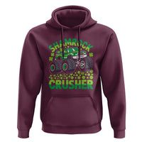 Funny Shamrock Crusher Monster Truck Hoodie Happy St Patricks Day Boys