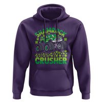 Funny Shamrock Crusher Monster Truck Hoodie Happy St Patricks Day Boys