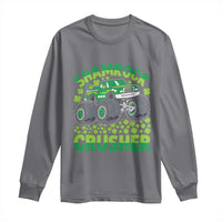 Funny Shamrock Crusher Monster Truck Long Sleeve Shirt Happy St Patricks Day Boys