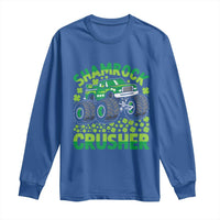Funny Shamrock Crusher Monster Truck Long Sleeve Shirt Happy St Patricks Day Boys