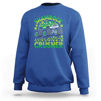 Funny Shamrock Crusher Monster Truck Sweatshirt Happy St Patricks Day Boys