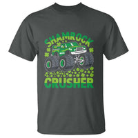 Funny Shamrock Crusher Monster Truck T Shirt Happy St Patricks Day Boys