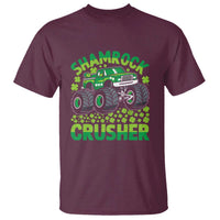 Funny Shamrock Crusher Monster Truck T Shirt Happy St Patricks Day Boys