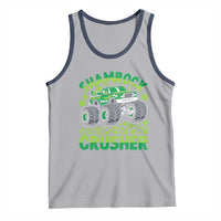 Funny Shamrock Crusher Monster Truck Tank Top Happy St Patricks Day Boys