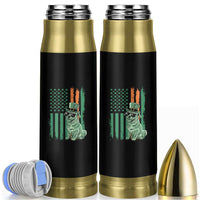 Funny St Patrick's Day Pug Leprechaun Bullet Tumbler Dog Lover Puppy Green American Flag