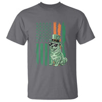 Funny St Patrick's Day Pug Leprechaun T Shirt Dog Lover Puppy Green American Flag