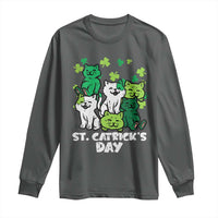Cute St Catricks Day Long Sleeve Shirt St Patricks Cats Saint Pattys Cat Lover