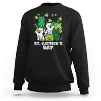 Cute St Catricks Day Sweatshirt St Patricks Cats Saint Pattys Cat Lover