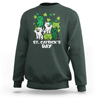Cute St Catricks Day Sweatshirt St Patricks Cats Saint Pattys Cat Lover