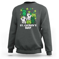 Cute St Catricks Day Sweatshirt St Patricks Cats Saint Pattys Cat Lover