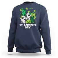 Cute St Catricks Day Sweatshirt St Patricks Cats Saint Pattys Cat Lover