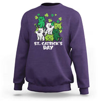 Cute St Catricks Day Sweatshirt St Patricks Cats Saint Pattys Cat Lover