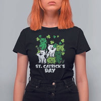 Cute St Catricks Day T Shirt For Women St Patricks Cats Saint Pattys Cat Lover