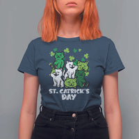 Cute St Catricks Day T Shirt For Women St Patricks Cats Saint Pattys Cat Lover
