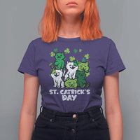 Cute St Catricks Day T Shirt For Women St Patricks Cats Saint Pattys Cat Lover