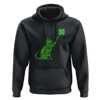 St Patricks Day Shamrock Cat Hoodie Saint Pattys Cats Lover