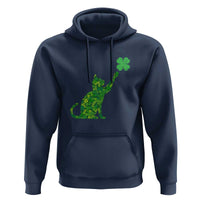 St Patricks Day Shamrock Cat Hoodie Saint Pattys Cats Lover