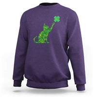St Patricks Day Shamrock Cat Sweatshirt Saint Pattys Cats Lover