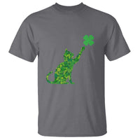 St Patricks Day Shamrock Cat T Shirt Saint Pattys Cats Lover
