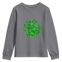 Lucky Shamrock Basketball Youth Sweatshirt Clover Irish St Patrick's Day Sport Lover
