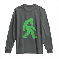 St Patricks Day Bigfoot Long Sleeve Shirt Sasquatch Lucky Shamrock