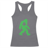 St Patricks Day Bigfoot Racerback Tank Top Sasquatch Lucky Shamrock