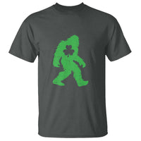 St Patricks Day Bigfoot T Shirt Sasquatch Lucky Shamrock
