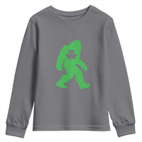 St Patricks Day Bigfoot Youth Sweatshirt Sasquatch Lucky Shamrock