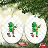 Dabbing Leprechaun Football Ceramic Ornament St Patricks Day Sports Lover - Wonder Print Shop