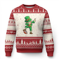 Dabbing Leprechaun Football Ugly Christmas Sweater St Patricks Day Sports Lover - Wonder Print Shop