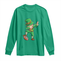 Dabbing Leprechaun Football Long Sleeve Shirt St Patricks Day Sports Lover