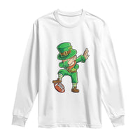 Dabbing Leprechaun Football Long Sleeve Shirt St Patricks Day Sports Lover