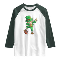 Dabbing Leprechaun Football Raglan Shirt St Patricks Day Sports Lover