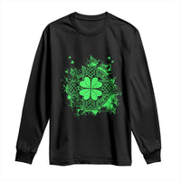 Celtic Knot Irish Shamrock Long Sleeve Shirt St Patricks Day