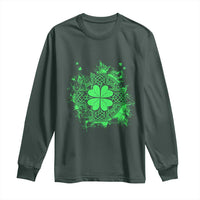 Celtic Knot Irish Shamrock Long Sleeve Shirt St Patricks Day