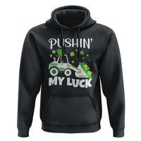 St Patricks Day Boys Truck Hoodie Pushing My Luck Tractor Toy Lover