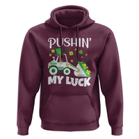 St Patricks Day Boys Truck Hoodie Pushing My Luck Tractor Toy Lover