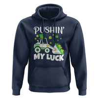 St Patricks Day Boys Truck Hoodie Pushing My Luck Tractor Toy Lover