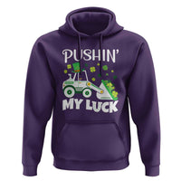 St Patricks Day Boys Truck Hoodie Pushing My Luck Tractor Toy Lover