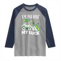 St Patricks Day Boys Truck Raglan Shirt Pushing My Luck Tractor Toy Lover