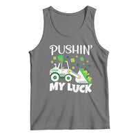 St Patricks Day Boys Truck Tank Top Pushing My Luck Tractor Toy Lover