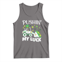 St Patricks Day Boys Truck Tank Top Pushing My Luck Tractor Toy Lover